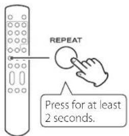 Esoteric P05X - When stopped or during playback, press the REPEAT button for at least two seconds. - 1