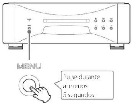 Esoteric Grandioso P1X - Pulse el botón MENU durante al menos cinco segundos. - 1