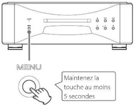 Esoteric Grandioso P1X - Maintenez la touche MENU pressée au moins cinq secondes. - 1