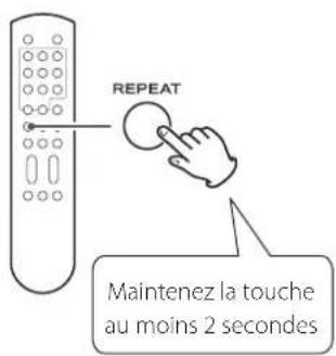 Esoteric Grandioso K1 - À l'arrêt ou en lecture, maintenez la touche REPEAT pressée au moins 2 secondes. - 1