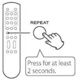 Esoteric K01Xs - When stopped or during playback, press the REPEAT button for at least two seconds. - 1