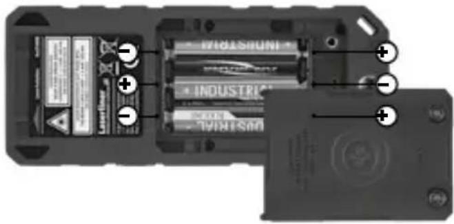 Laserliner DistanceMaster LiveCam - Wiederaufladbare Batterien einlegen - 1
