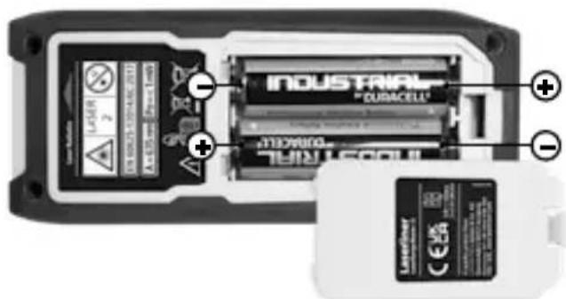 Laserliner LaserRangeMaster i5 - Isætning af batterier - 1