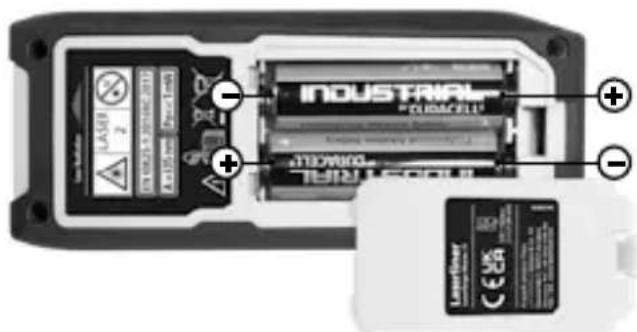 Laserliner LaserRangeMaster i5 - Mise en place des piles - 1
