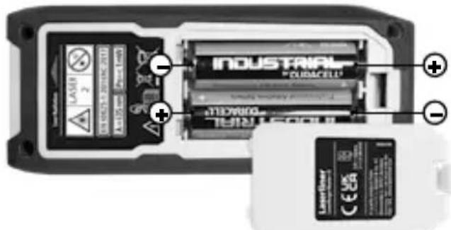 Laserliner LaserRangeMaster i5 - Batterien einlagen - 1