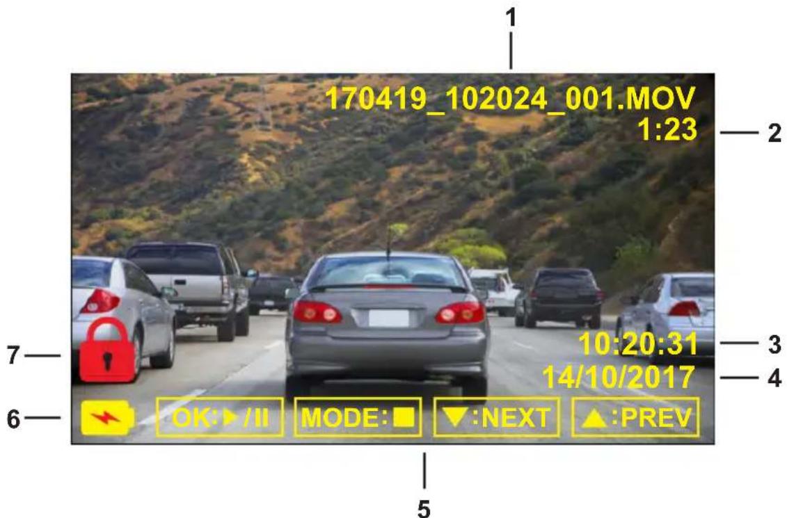 NEXT BASE InCar Cam 212G Deluxe - Mode lecture - 1