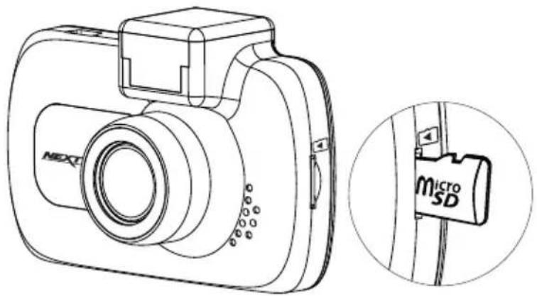 NEXT BASE InCar Cam 212G Deluxe - Insérer la carte micro SD - 1