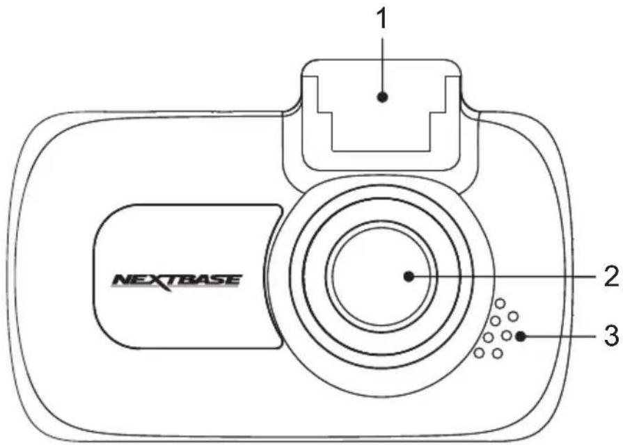 NEXT BASE InCar Cam 212G Deluxe - Caméra – pièces et commandes - 1