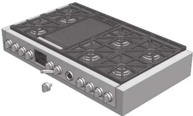 Fulgor Milano FSRC 4807 2P MK 2F X - Réglage pour les brûleurs à flamme à un ou deux anneaux : - 2