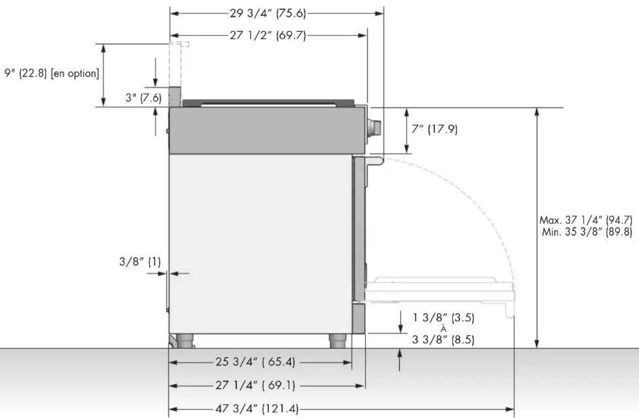 Fulgor Milano FSRC 4807 2P MK 2F X - DIMENSIONS DU PRODUIT - 1