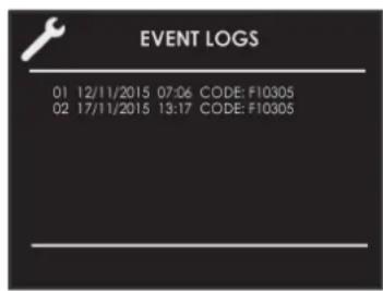 Fulgor Milano FSRC 4807 2P MK 2F X - Event Log - 1