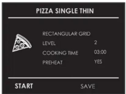 Fulgor Milano FSRC 4807 2P MK 2F X - Ein Rezept "Klassische Pizza" wählen, das schon gespeichert wurde: - 1