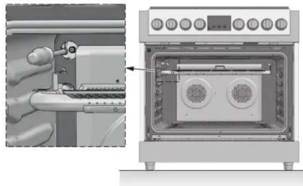 Fulgor Milano FSRC 3606 GG ED 2F X - Vervang injector op (oven grill brander) - 5