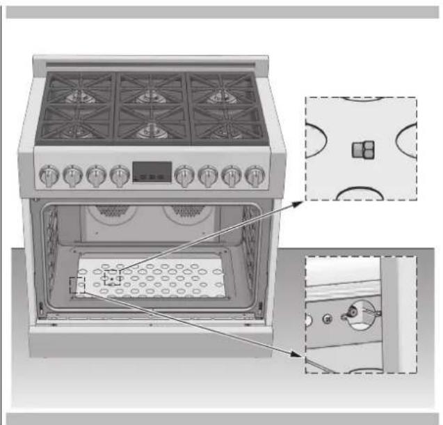 Fulgor Milano FSRC 3606 GG ED 2F X - Vervang injector op (oven onderste brander) - 4