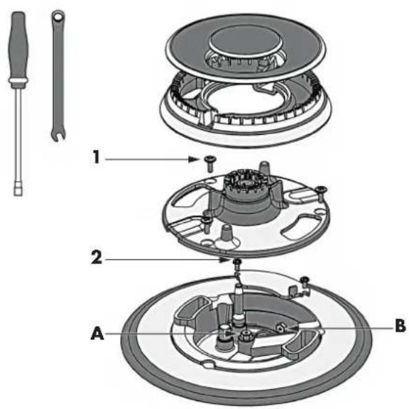 Fulgor Milano FSRC 3606 GG ED 2F X - Remplacer les injecteurs (brûleur à flamme à deux anneaux) - 1
