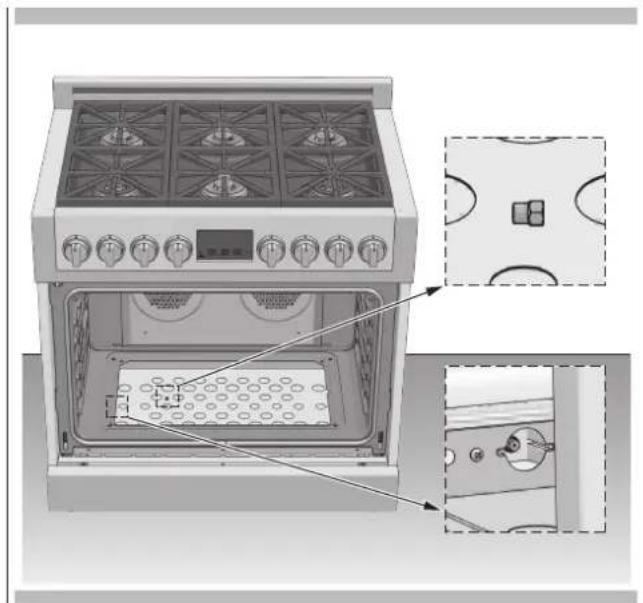 Fulgor Milano FSRC 3606 GG ED 2F X - Replace injector on (oven lower burner) - 4