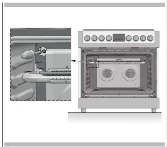 Fulgor Milano FSRC 3606 GG ED 2F X - Sostituzione degli ugelli del (bruciatore grill forno) - 2