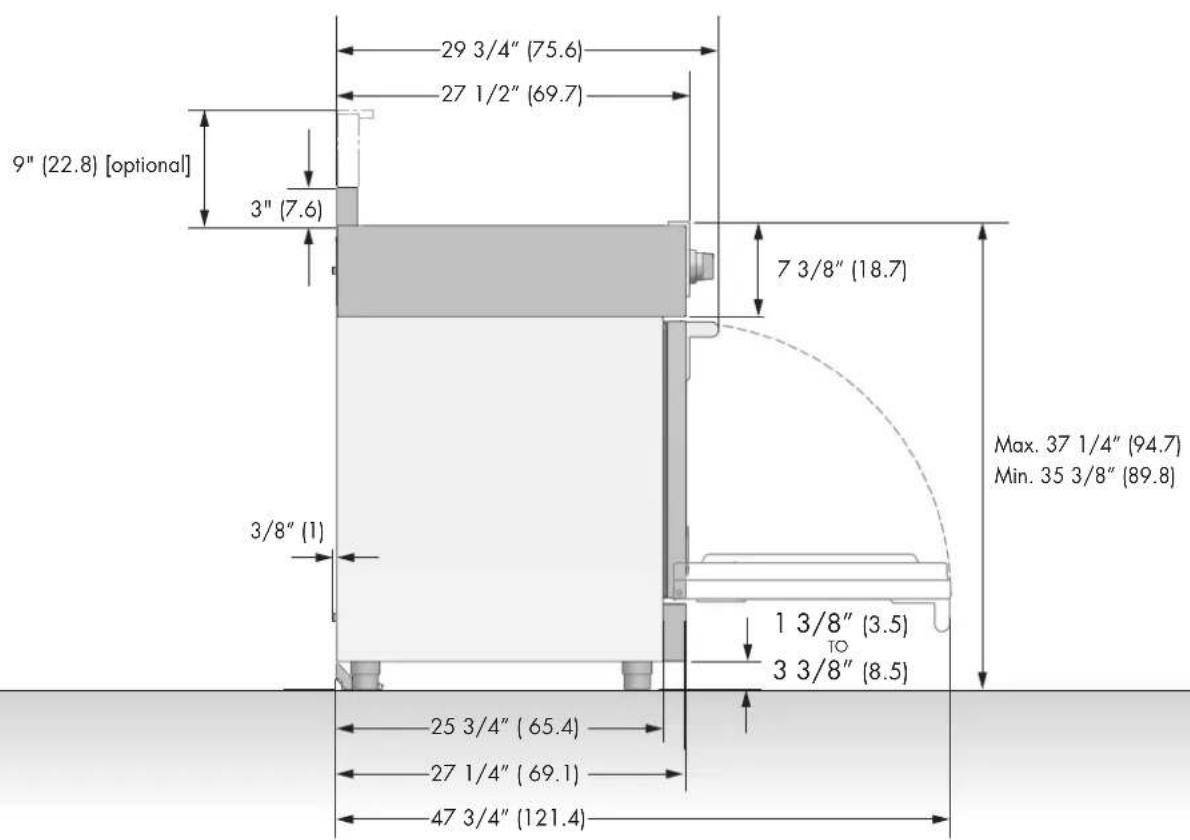 Fulgor Milano FSRC 3605 P MI ED 2F MBK - PRODUCT DIMENSIONS - 2