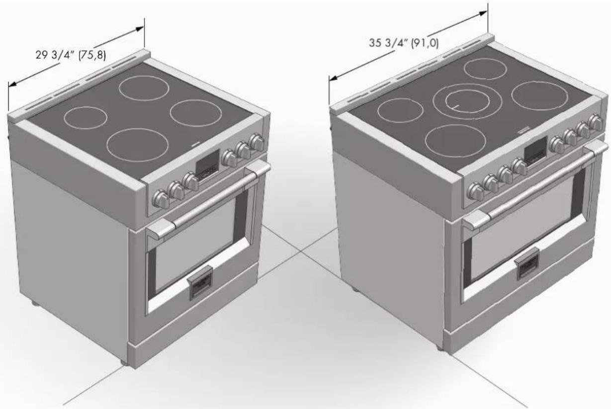Fulgor Milano FSRC 3605 P MI ED 2F MBK - DIMENSIONI DEL PRODOTTO - 1