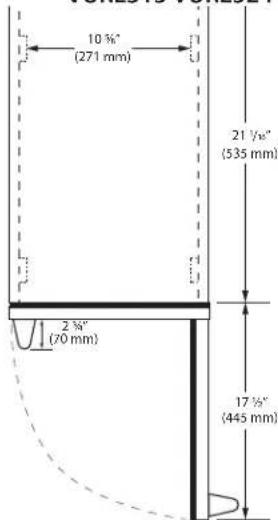 VIKING VURE524GSS - DIMENSIONES DEL PRODUCTO PARTE POSTERIOR - 5