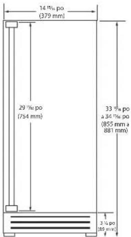 VIKING VURE524GSS - DIMENSIONS DU PRODUIT - 3