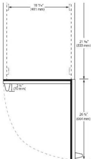 VIKING VURE524GSS - DIMENSIONES DEL PRODUCTO PARTE POSTERIOR - 6