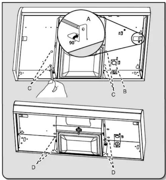 KITCHENAID WVU11UV0FW - Marquage de l'emplacement des trous - 2