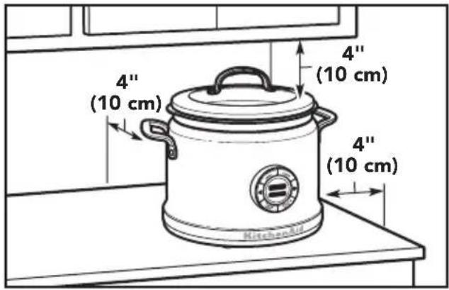 4" (10 cm) 4" (10 cm) 4" (10 cm) Kitchenacid