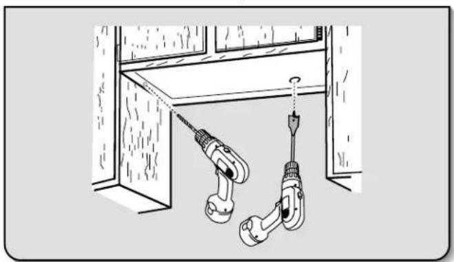 KITCHENAID WVU15UN0FB - Perçage des ouvertures des cables électriques - 1