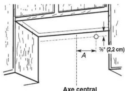 KITCHENAID UXT3030AYB - Passage du cable à travers le mur : - 1