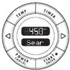 TEMP TIMER 8450° Sear POWER CANCEL START ENTER