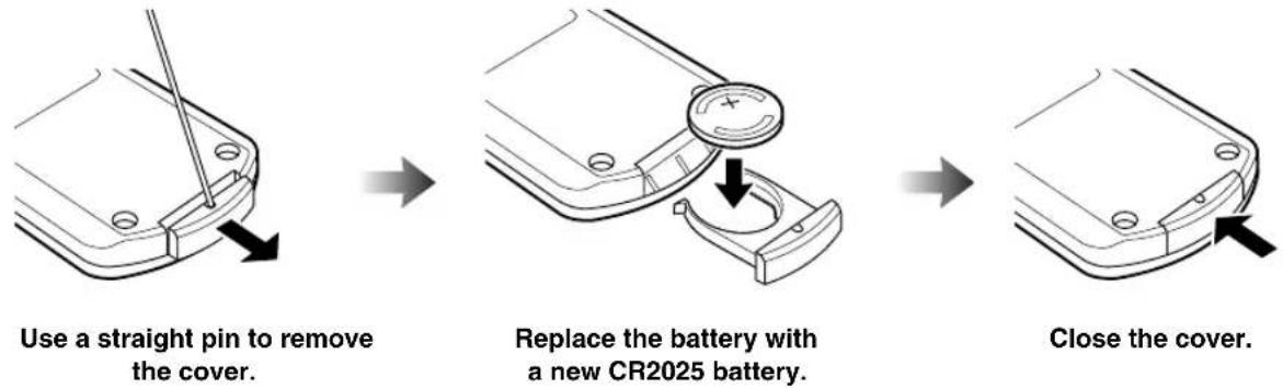 YAMAHA TSX100 - ■Replacing the battery in the remote control - 1