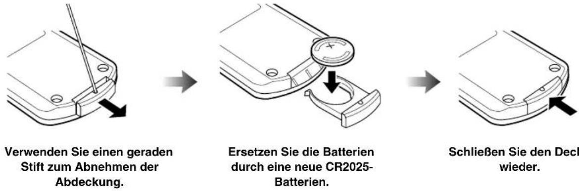YAMAHA TSX100 - ■Ersetzen der Batterie in die Fernbedienung - 1