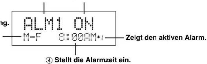 YAMAHA TSX100 - Passen Sie die Alarm-Einstellungen an. - 3