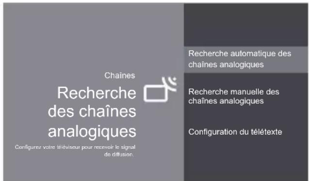 PANASONIC TX43LX710E - Recherche des chaînes (ATV analogique et câble) - 1