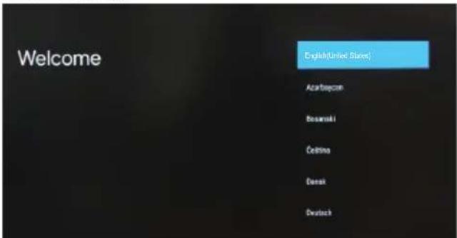 PANASONIC TX43LS500E - Step 1: Select the menu language as you need. - 1