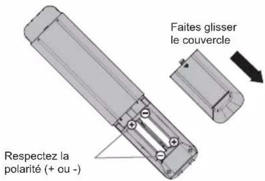 PANASONIC TX32LS500E - Insertion des piles de la télécommande - 1