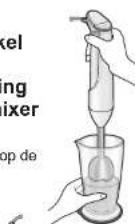 PANASONIC MXS101W - Bevestig dat de draaibeweging is gestopt en verwijder de mixer van de container. - 2