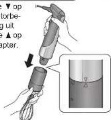 ▼ op torbe- uit ▲ op apter.