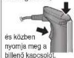 PANASONIC MXS401S - Tartsa nyomva a kioldógombot és nyomja meg a billenő kapcsolót a készülék bekapcsolásához. - 2