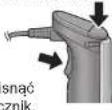 PANASONIC MXS401S - W celu uruchomienia nacisnąć włącznik, przytrzymując jednocześnie przycisk odblokowania. - 2