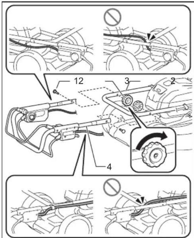Technical diagram illustrating vehicle tire assembly steps with numbered components and no-smoking symbols