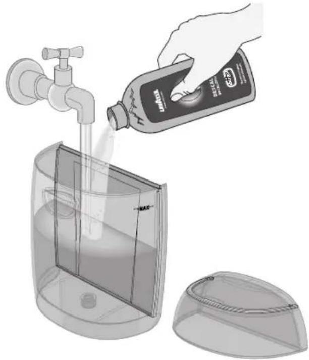SMEG Lavazza A Modo Mio - To decalcify the machine, It is recommended that the Lavazza DESCALING agent should be used. - 2