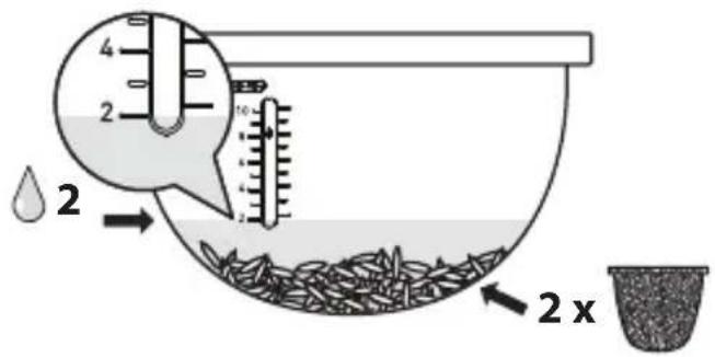 TEFAL Easy Rice RK7321 - Abmessen der Zutaten - max. Fassungsvermögen des Topfs - 3