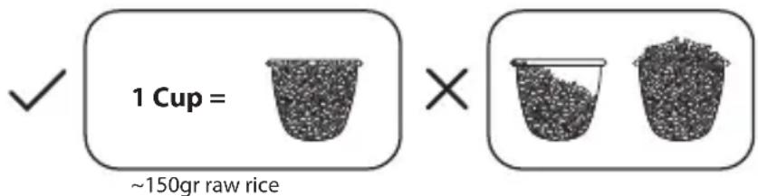 TEFAL Easy Rice RK7321 - De hoeveelheid ingredienten afmeten - Max. inhoud van de pan - 1