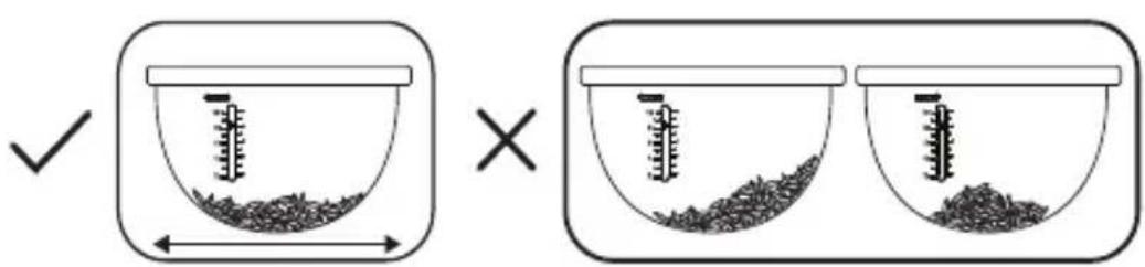 TEFAL Easy Rice RK7321 - Abmessen der Zutaten - max. Fassungsvermögen des Topfs - 2