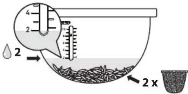TEFAL Easy Rice RK7321 - De hoeveelheid ingredienten afmeten - Max. inhoud van de pan - 3