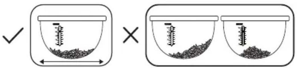 TEFAL Easy Rice RK7321 - De hoeveelheid ingredienten afmeten - Max. inhoud van de pan - 2
