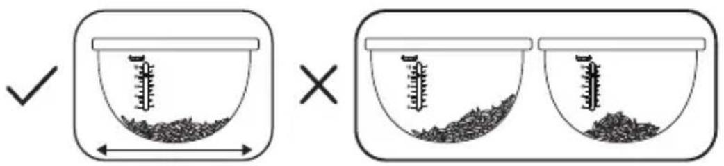 TEFAL Easy Rice RK7321 - Medir os ingredientes - Capacidade maxima da cuba - 2