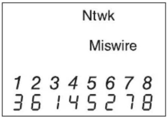Ntwk Miswire 1 2 3 4 5 6 7 8 3 6 1 4 5 2 7 8